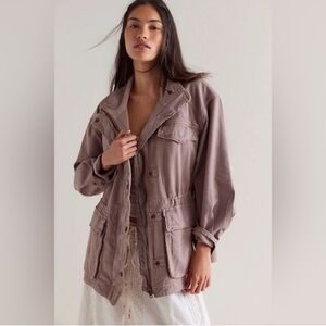 Free People We The Free Arya Utility Jacket Mauve Size Small NWT